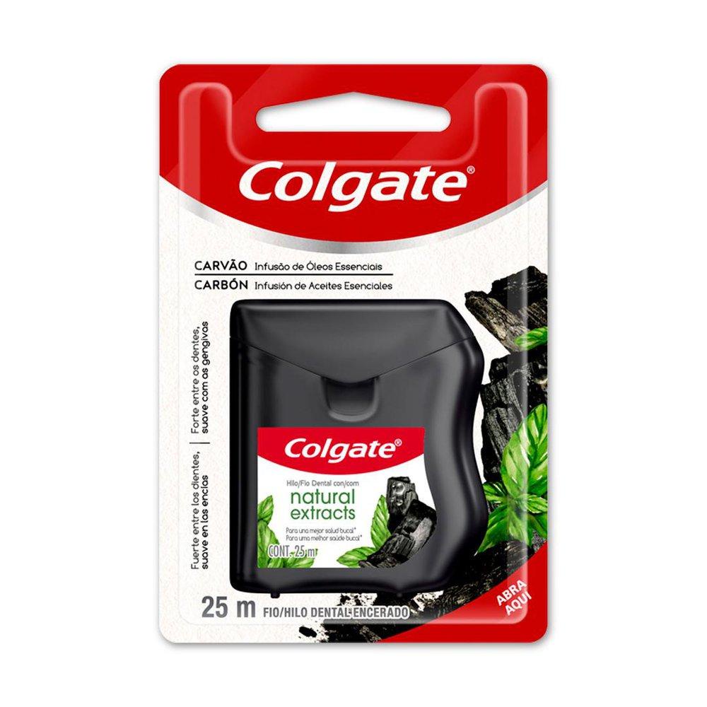 Fio Dental Colgate Natural Extracts Carvão 25m
