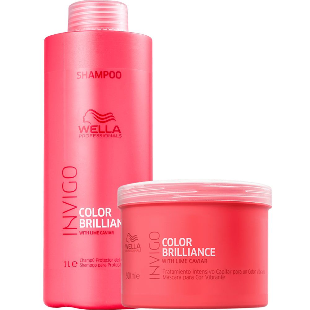 Kit Invigo Brilliance Shampoo, Máscara - Wella