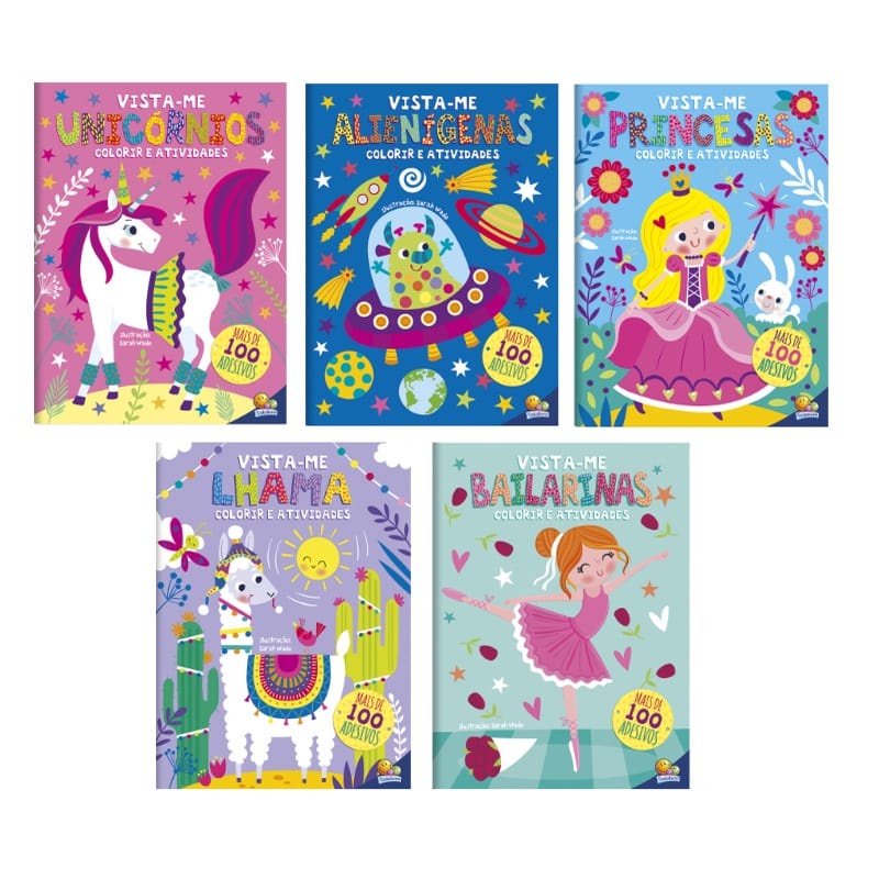Coleção Vista-me com Adesivos-Colorir e atividades-Todolivro