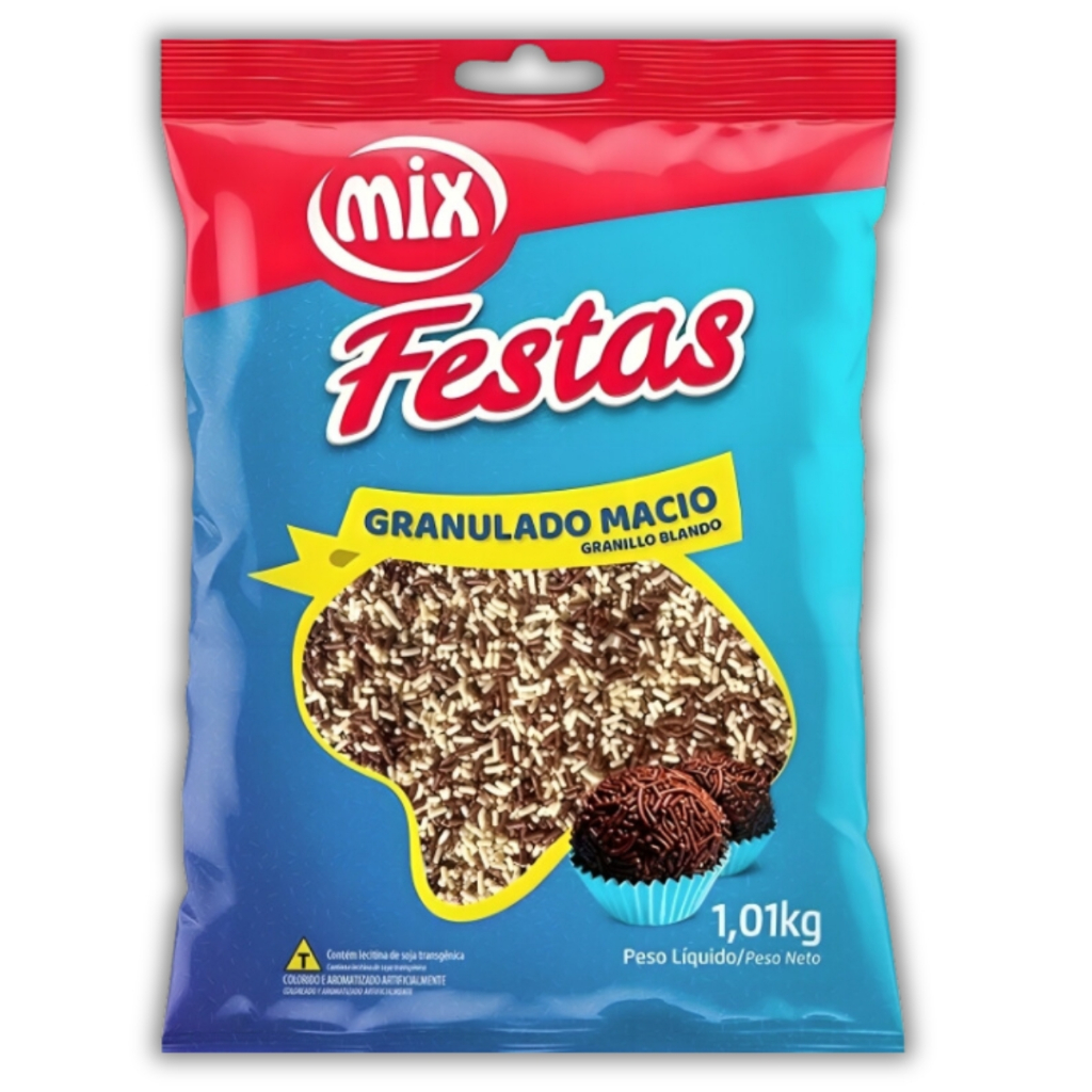 Granulado Macio Mesclado Chocolate e Choc/Branco 1,01Kg Mix