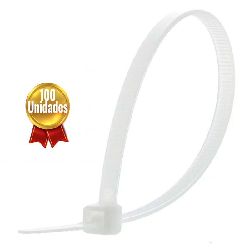 Abraçadeira de Nylon Branca 400 x 4,8 MM 100 Unidades AFF3170012 FERRARI