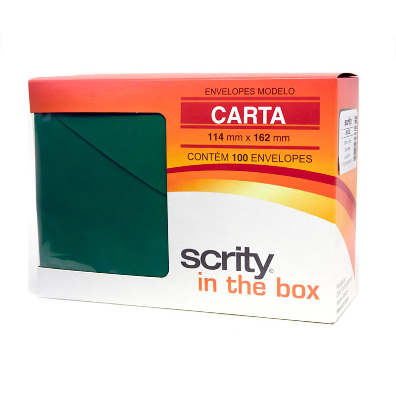 Envelope Color Plus Verde Escuro 114x162mm 100und Scrity