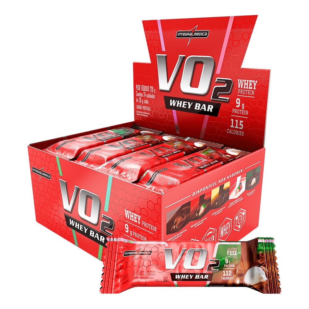 Barra de Proteína Integralmedica VO2 Whey Bar 360g 12 unidades