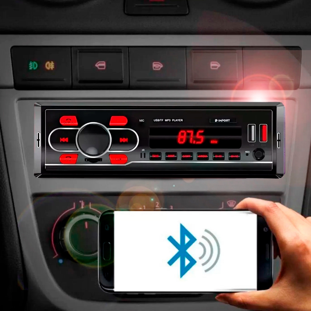 Aparelho Auto Radio Automotivo Som Universal 1 Din Bluetooth usb Carro Taxi Uber 99