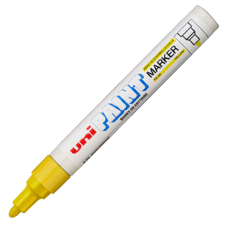 Pincel marcador permanente Paint Marker Amarelo PX-20 Uni-Paint