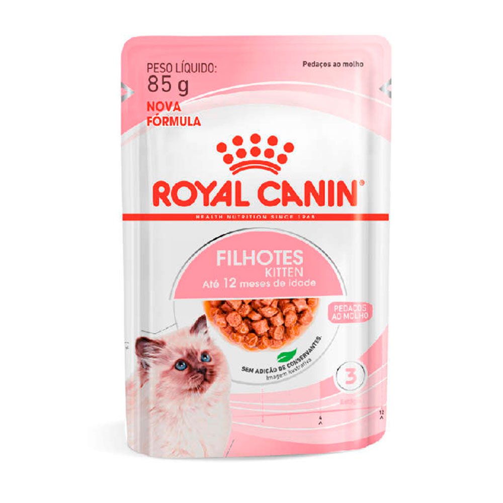 Ração Úmida Royal Canin Sachê Kitten Gatos Filhotes 85g