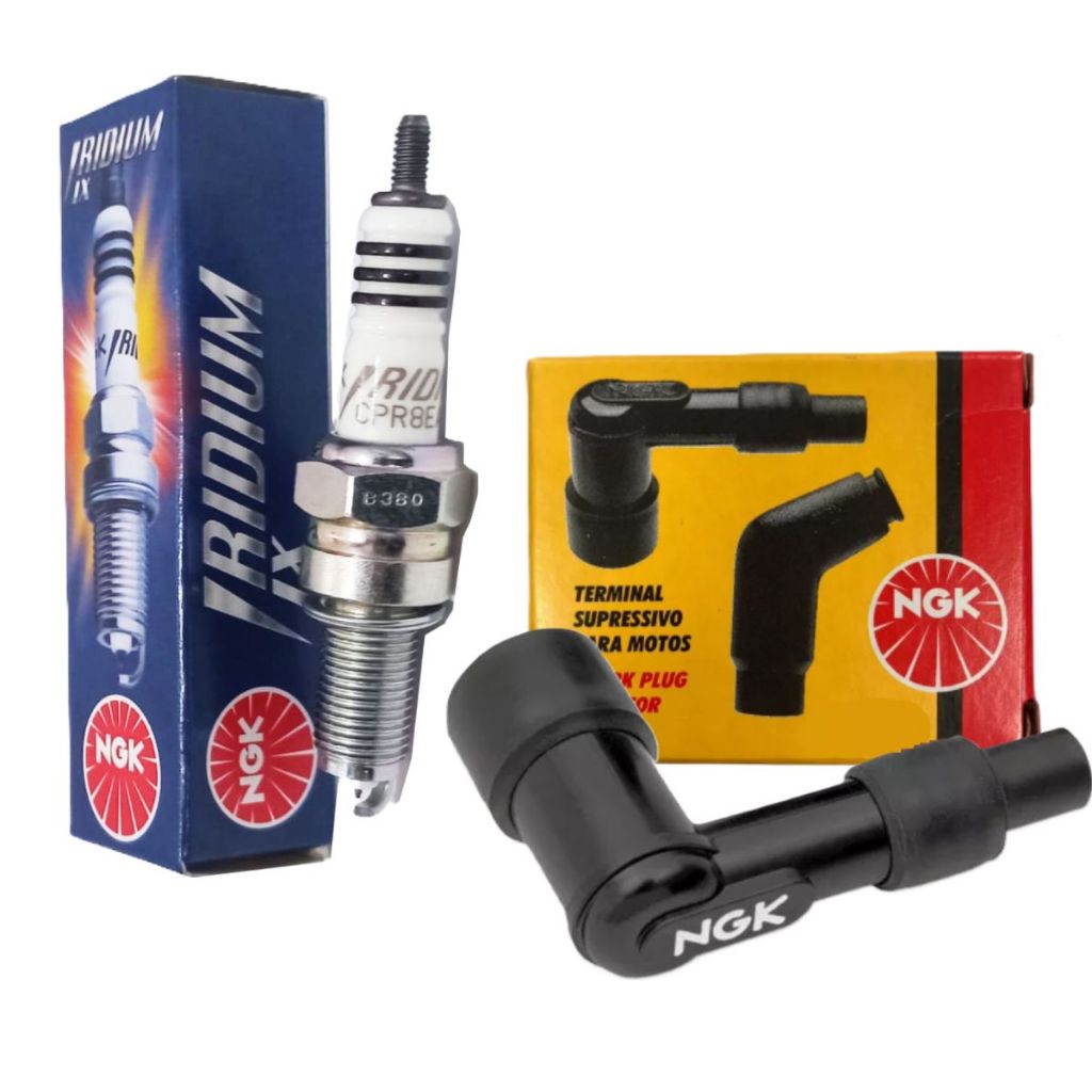 Vela Iridium e Cachimbo Cg 125 Fan 2009 Em Diante Ngk