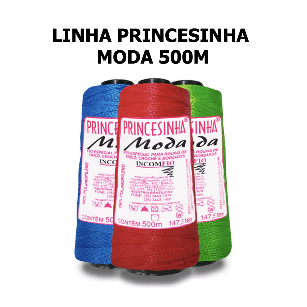 Linha Princesinha Moda Fina / Crochê / Artesanato / Tranças para cabelo / Incomfio