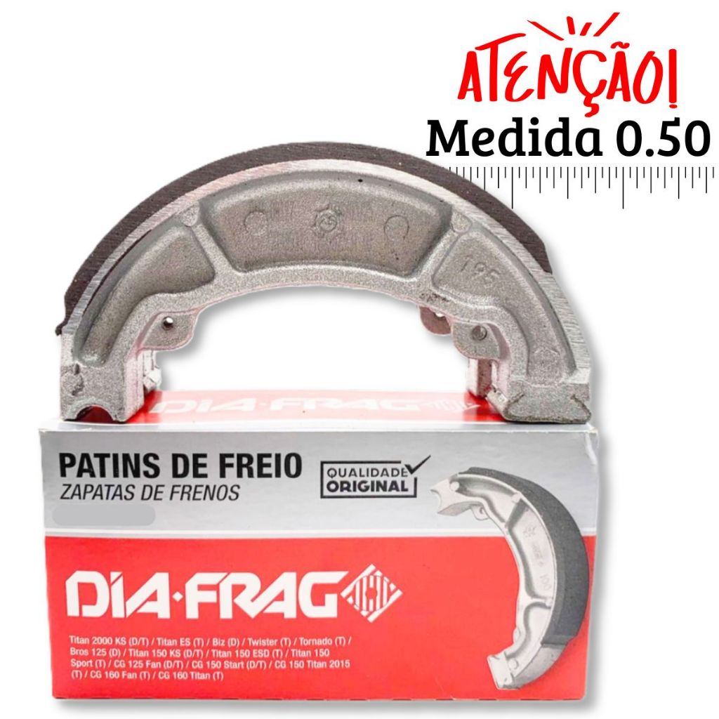 Lona de Freio Traseira Pop 110i / Pop 100 / Biz 110i / Biz 100 Sob Medida 0.50 Diafrag