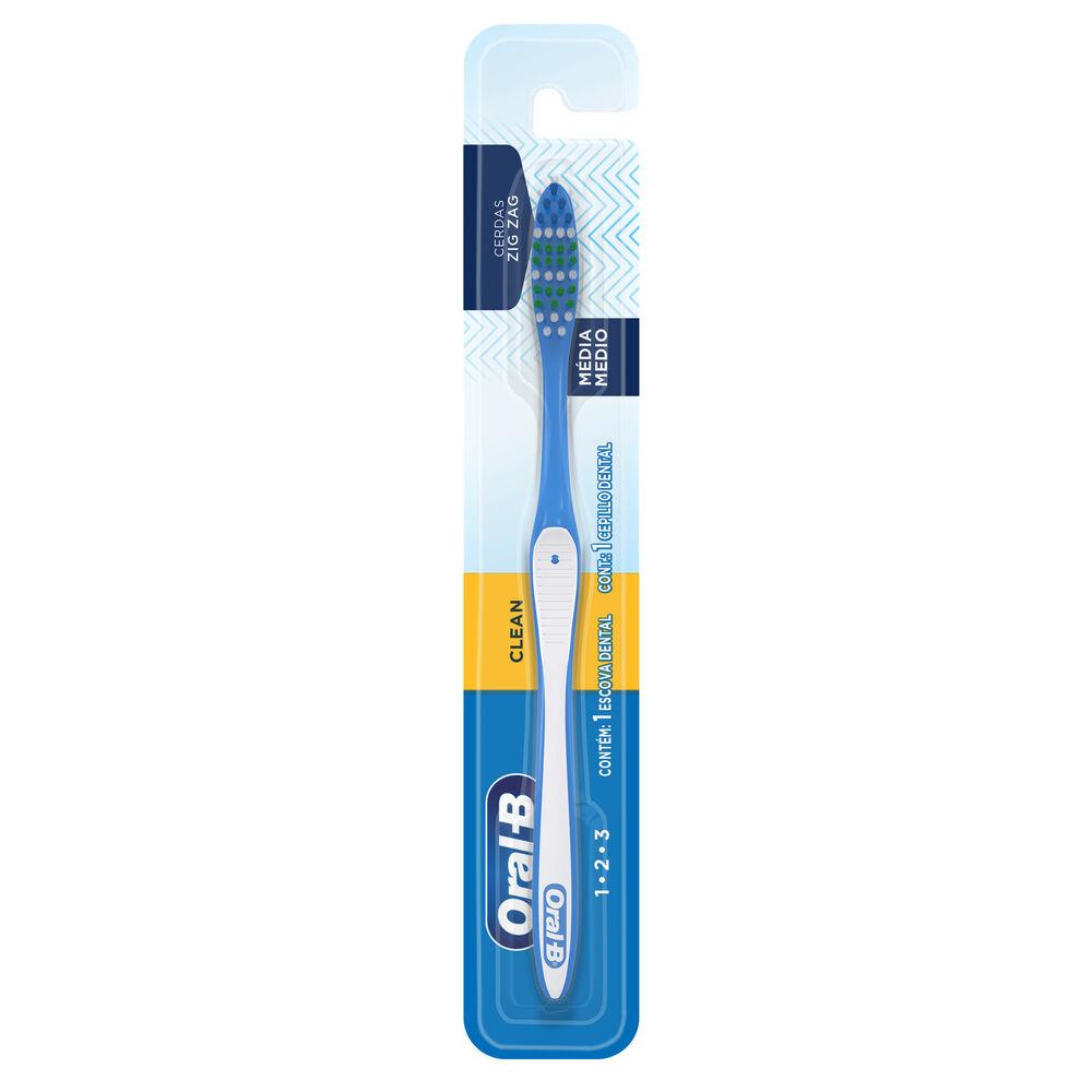 Escova Dental Oral-B 123 Classic Limpeza Brilhante Médio 40