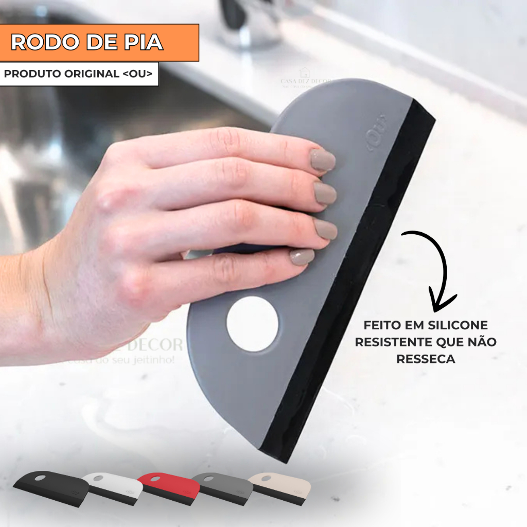 Rodinho De Pia Rodo Compacto Secar Utensílios de Cozinha Limpeza Lavanderia Ou Minimalista Plástico