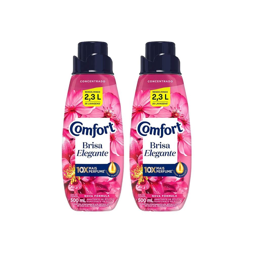 Kit 2 Amaciante Concentrado Comfort Brisa Elegante 500ml