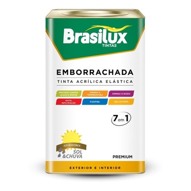 Tinta Emborrachada Branco Neve 7 Em 1 - 18 Litros Brasilux