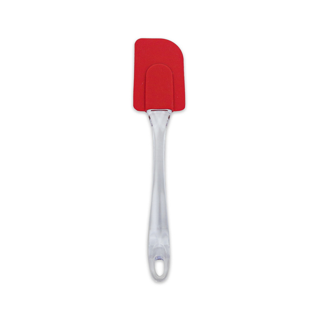 Espátula de Silicone Pequena com Cabo Transparente - Mozcada