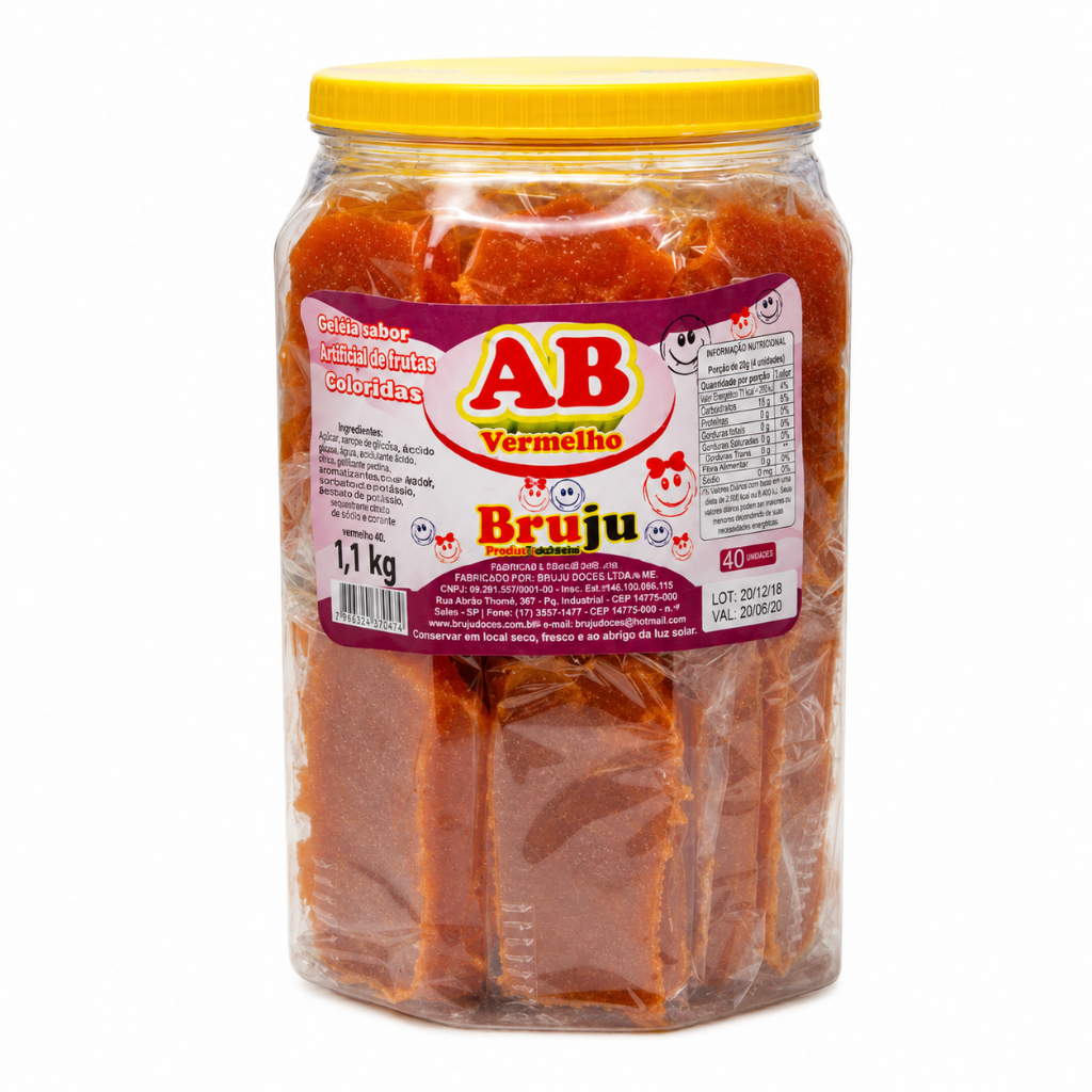 Doce De Abóbora Vermelho C/20 Unidades Pote 1,1kg Bruju Festa Junina Doces Típicos São João