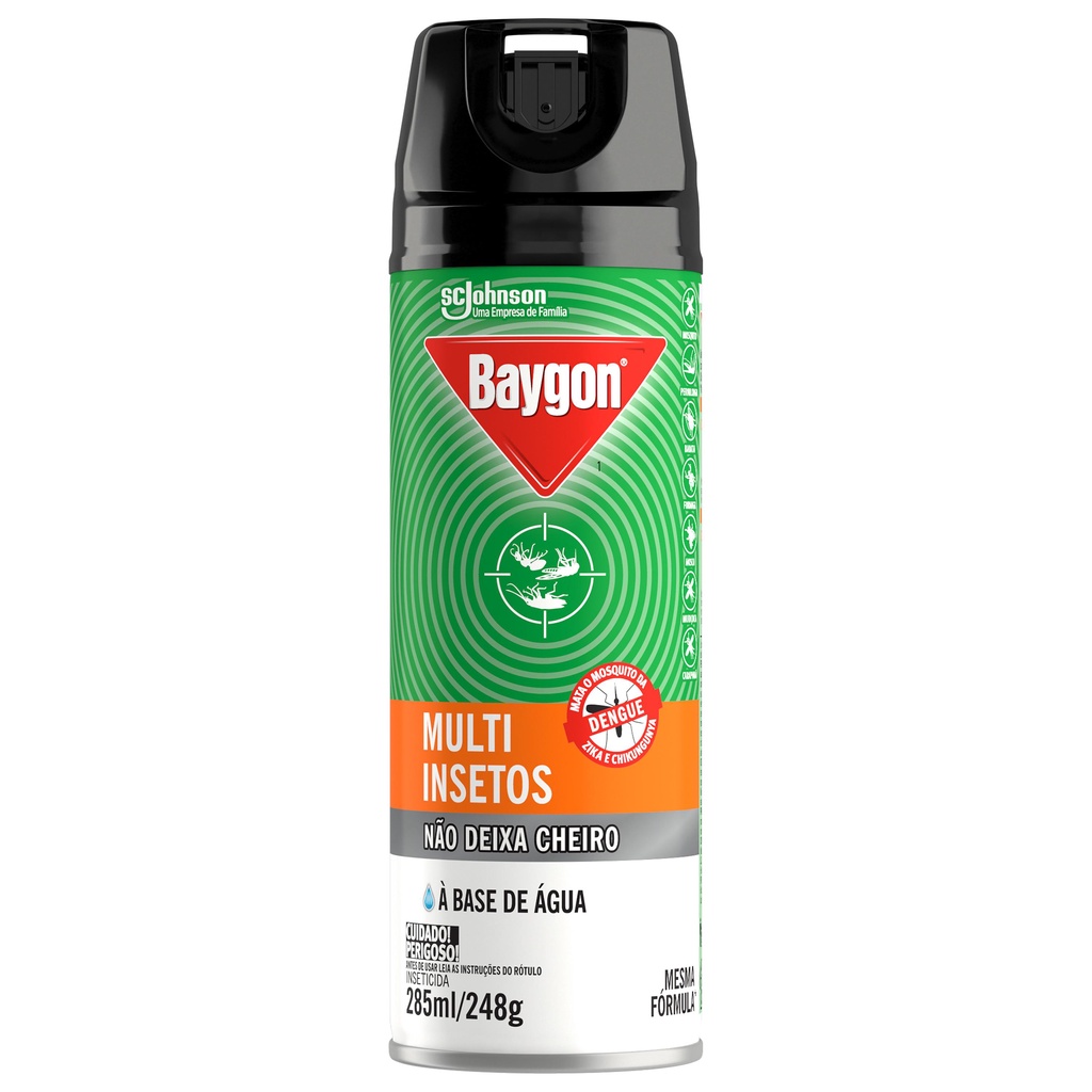 Inseticida Aerossol Baygon Multi-Insetos à Base de Água 285ml