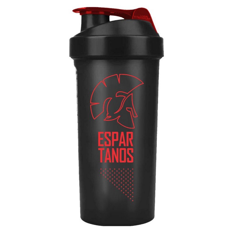 Coqueteleira Shaker 600ml Fumê C/ Vermelho - Espartanos