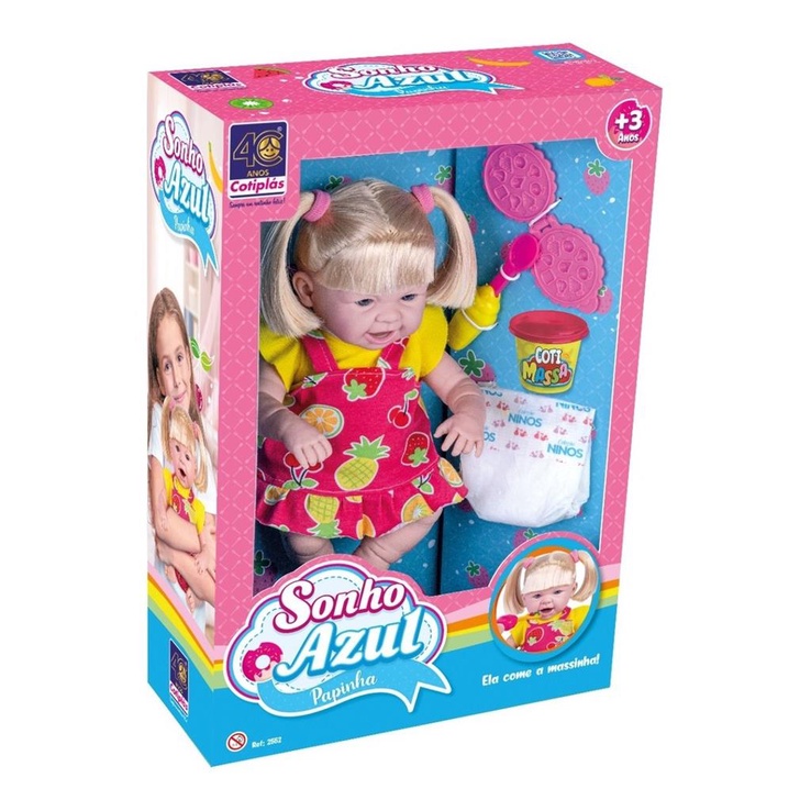 Boneca Sonho Azul Papinha Cotiplas