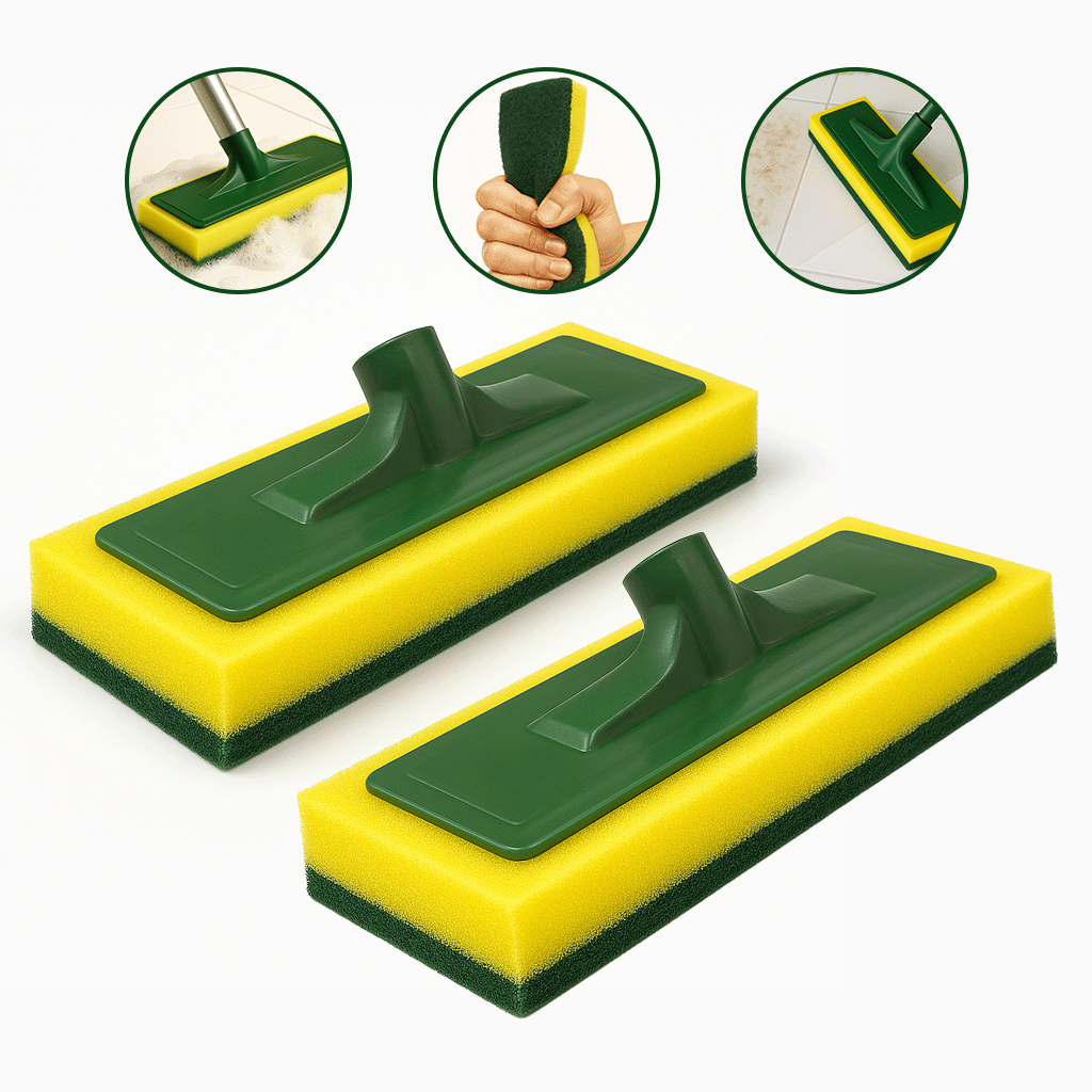Kit 2 Mop Abrasivo Limpa Azulejo Piso Limpeza Pesada Esfregão Banheiro Cozinha Quintal Garagem