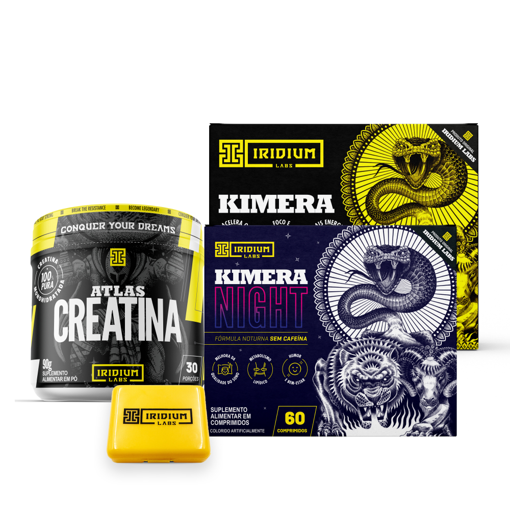 Kit Kimera Thermo + Kimera night + Creatina 90g + Porta Caps - Iridium Labs