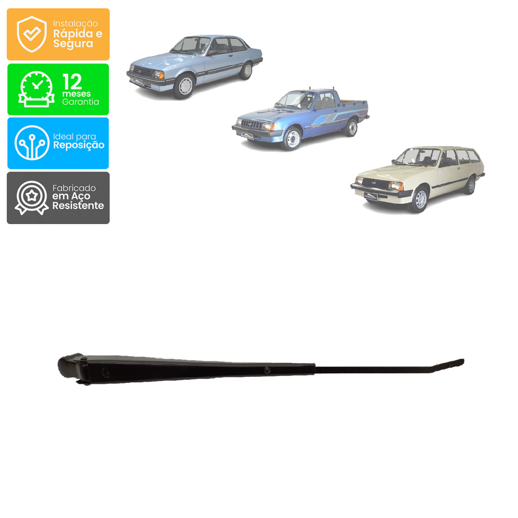 Haste Braço Limpador de Para-Brisa: Chevette 73/93, Chevy 500 83/95, Marajó 81/89 - Granero