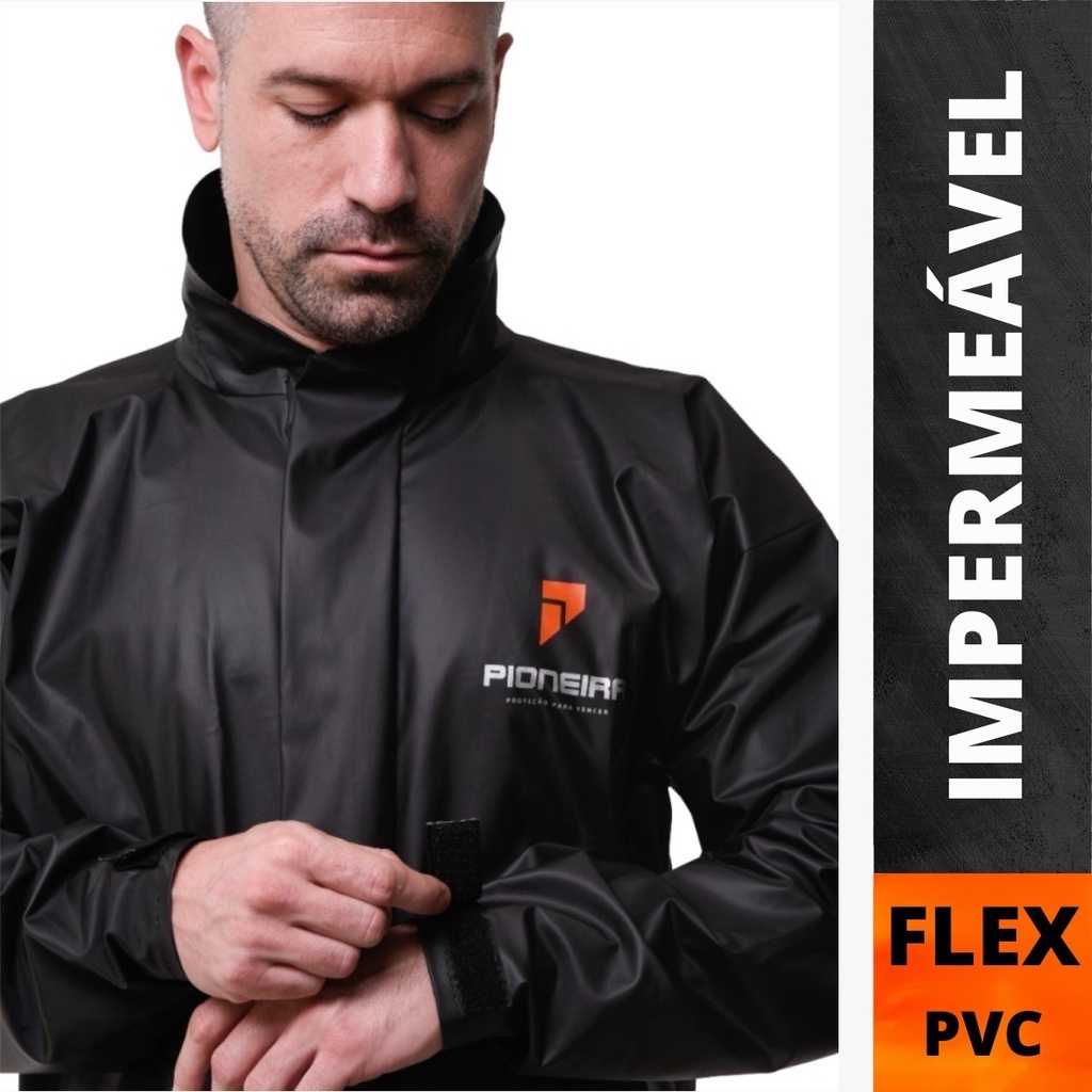 Capa Chuva Motoqueiro Preto Todos Tamanhos Roupa de chuva Moto