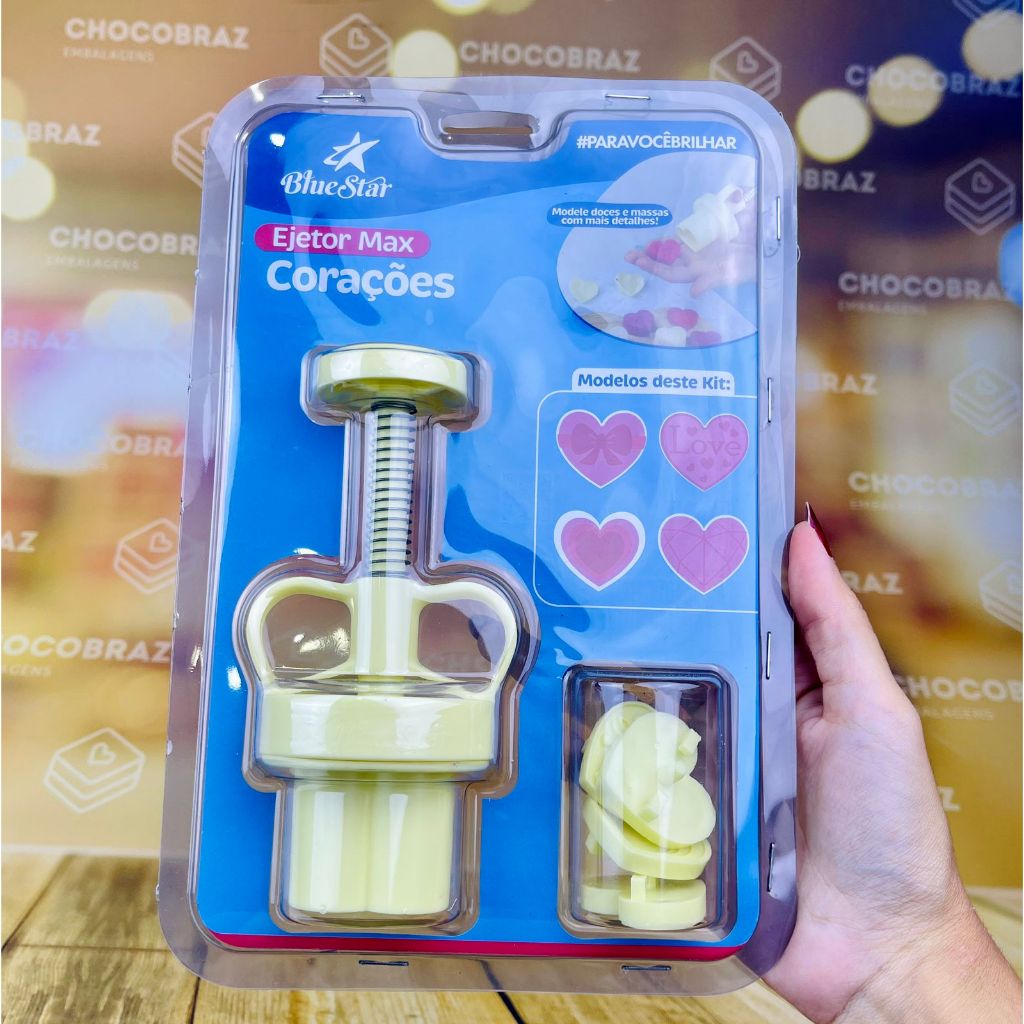 KIT EJETOR MAX CORACOES BLUESTAR 1 EJETOR + 4 MARCADOR 3,5 CM  (BLUE STAR)...