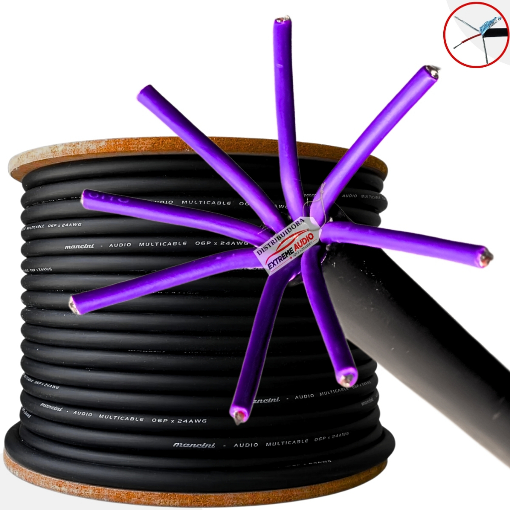 Multicabo Caixa Bob 8 Vias 24 Awg Mancini 15 Metros