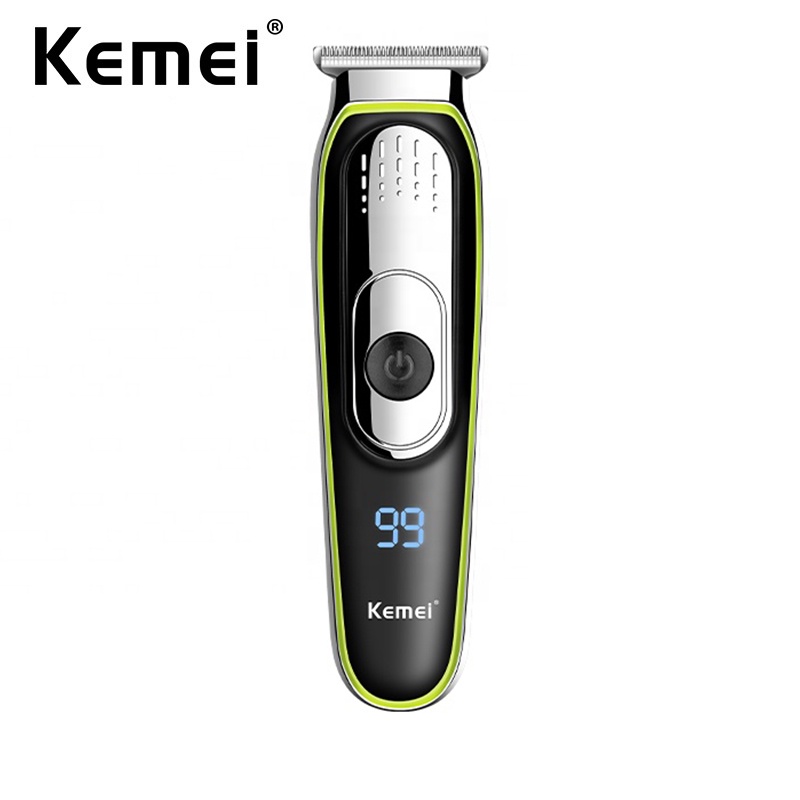 Aparador De Cabelo Kemei Profissional Elétrico Barba Multifuncional Barbeador Cortador Para Homens Display LCD
