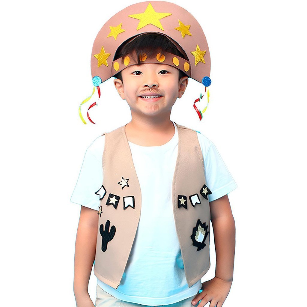 Colete Infantil de Festa Junina Com Chapeu Cangaceiro  Roupa de Luxo pra Menino de 2 a 16 anos - T - 8