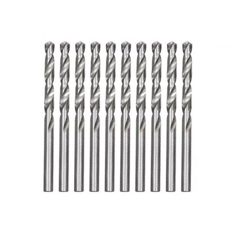 Jogo Brocas Aço Rápido 10 Unidades 5/32 Pol 4mm Mtx Para Madeira Metal Plástico