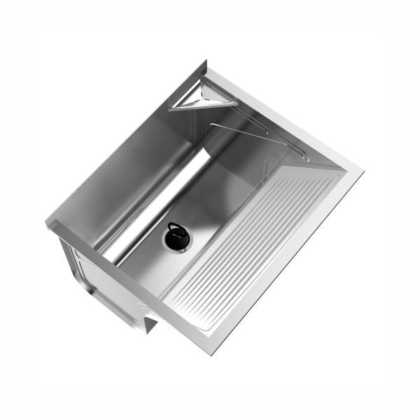 Tanque para Lavanderia em Aço Inox de Parede Avulso 500 Super com Suporte 60,8x50,6x43,4cm 68 Litros 68