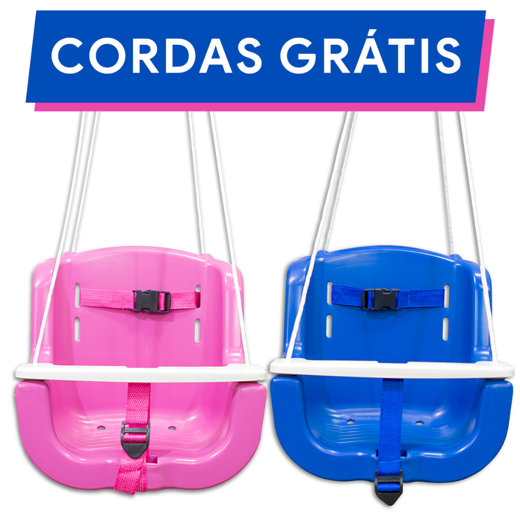 Balanço Plastico Cinto Infantil Bebe Diversao Casa Apartamento Parque Laser Corda Nylon