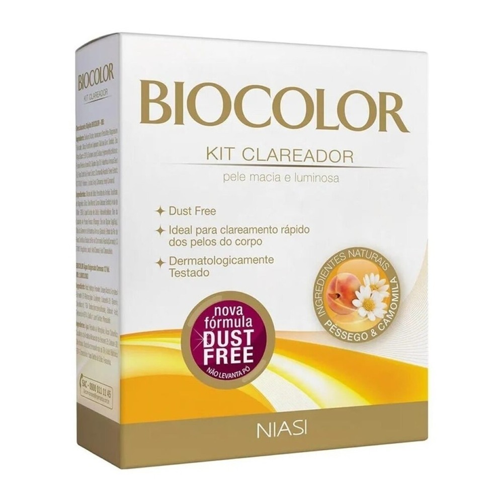 Kit Clareador Biocolor Pessego & Camomila Agua Oxigenada + Po Descolorante