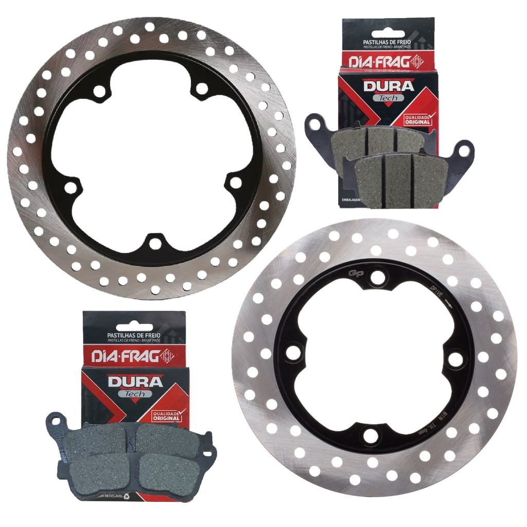 Discos de Freio Cb 300f Twister Combi Brake + Pastilhas Diafrag