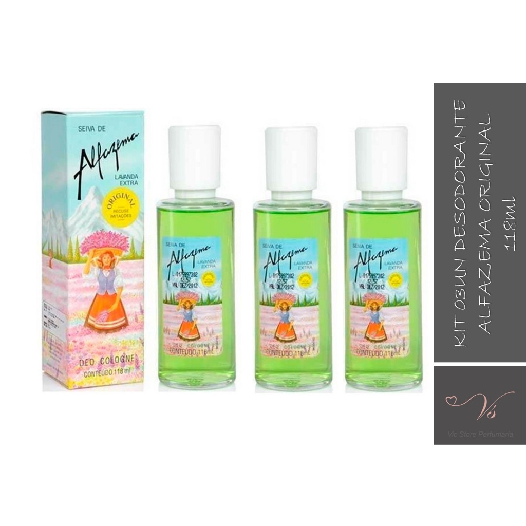 Kit 03un Colônia Seiva de Alfazema (Original) Lavanda Extra com 118ml