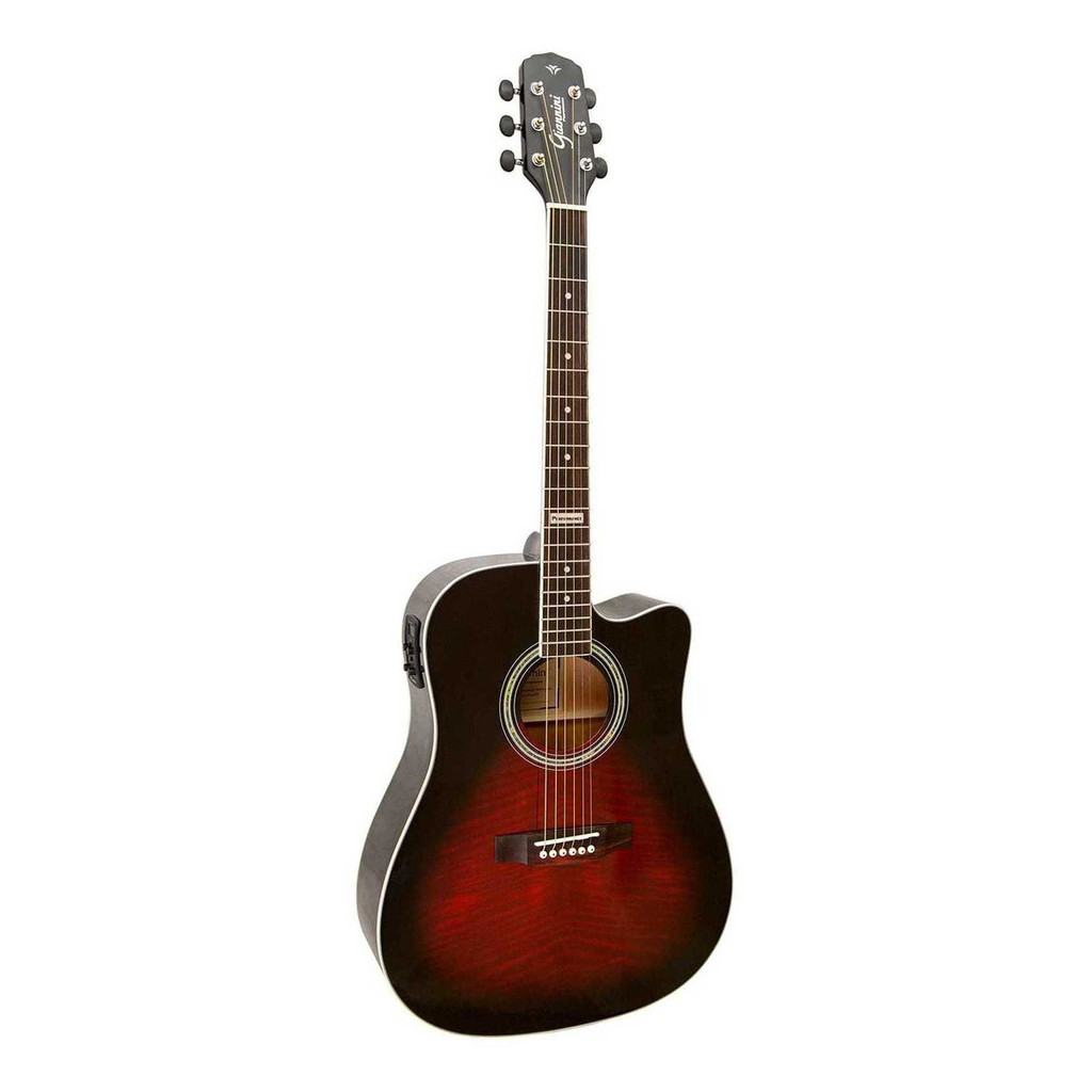 Violão Giannini Gf-1d Ceq Brb Eletroacústico Folk Brown Red