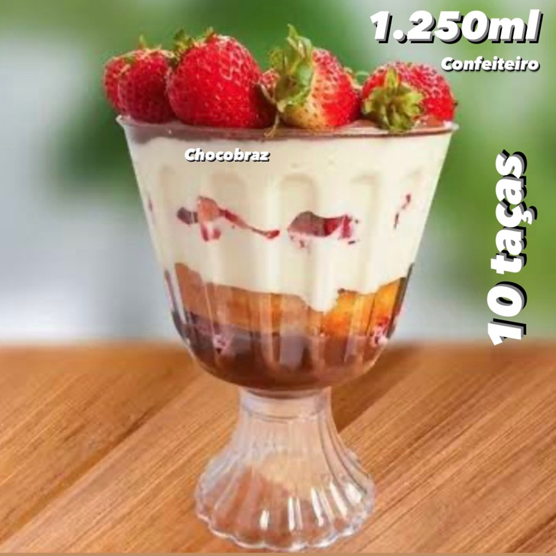 10 Taça Confeiteiro Acrilica Cristal 1,250L LSC TOYS NATAL 2023