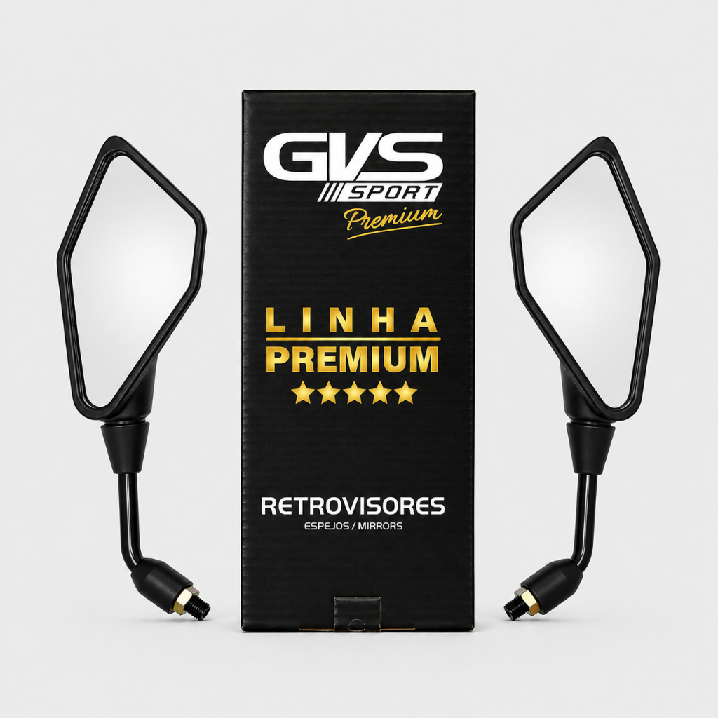 Retrovisor Z400 Kawasaki Yamaha Gvs Lente Convexa Premium