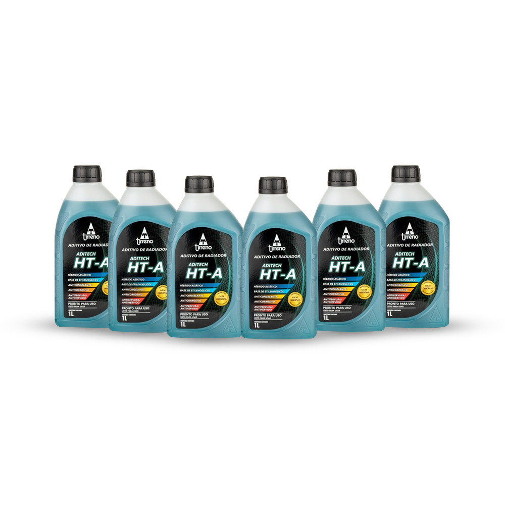 KIT ADITIVO HIBRIDO ASIATICO PRONTO USO AZUL ESVERDEADO 6L ADITIVOHIBRIDOAZUL