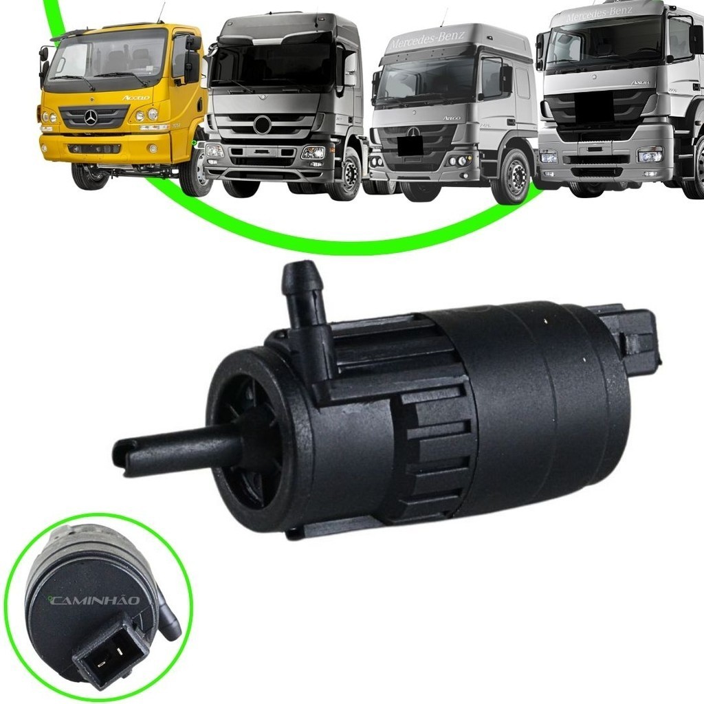 Bomba Água Reservatório Limpador Parabrisa Mercedes-Benz 710 / Accelo / Atego / Axor / Actros - 24V (6948697121)
