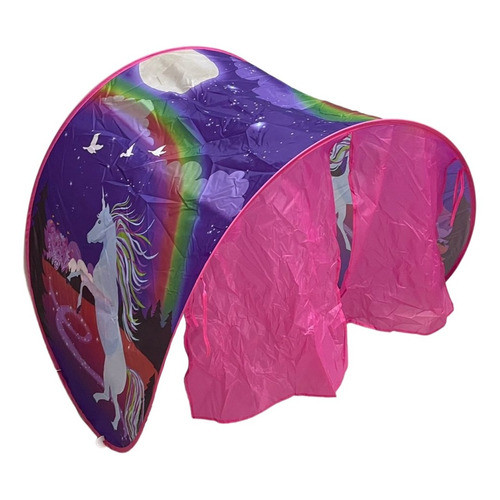 Tenda De Cama Barraca Cabeceira Cama Encaixe no Colchão Barraca Divertida Rosa