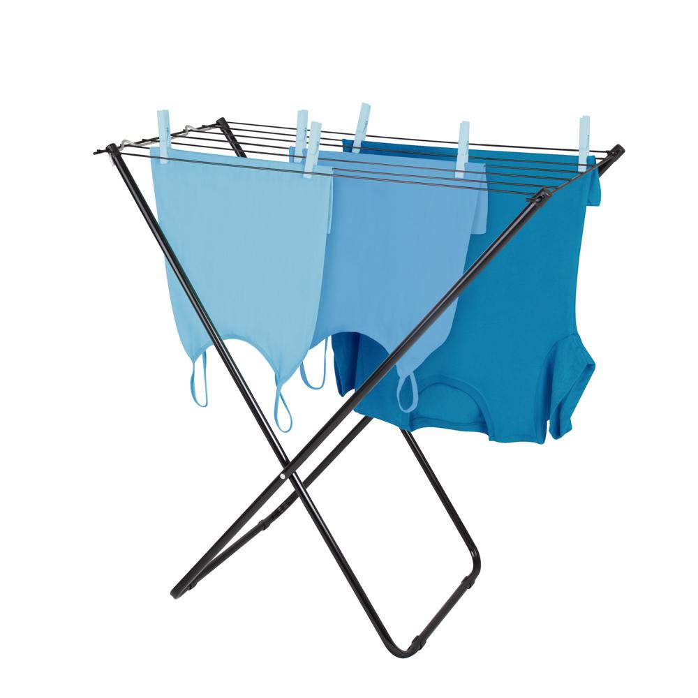 Varal de Chão Retrátil Slim Preto Mor