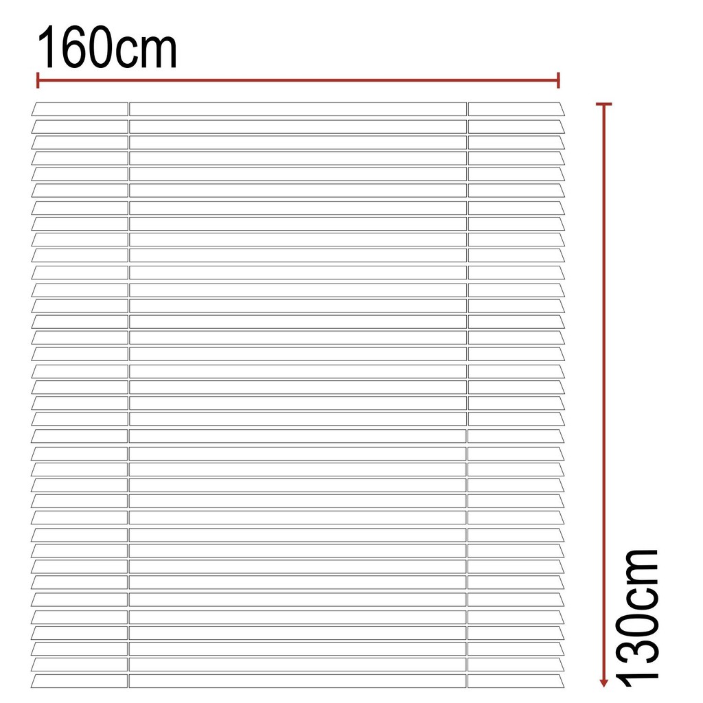 Persiana de PVC Horizontal 160x130cm - Branco