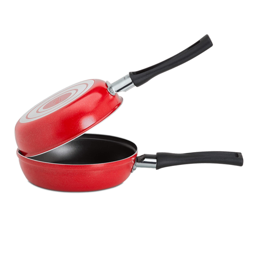 Omeleteira Antiaderente Pro-Flon 18cm 0,7L Linha Garlic Vermelha Brinox - 7001/371