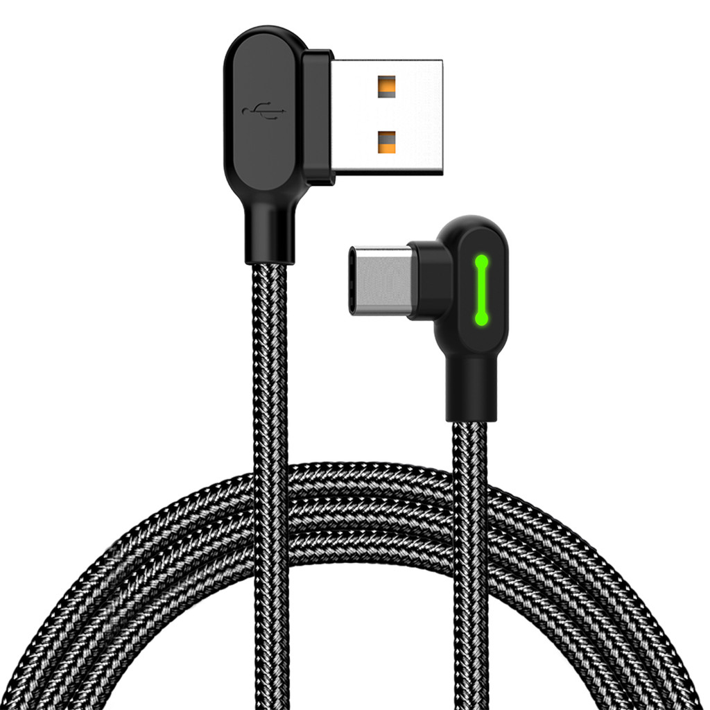 Cabo Carregador p/ Android Tipo-C Led 2 Metros 90° 2m Mcdodo