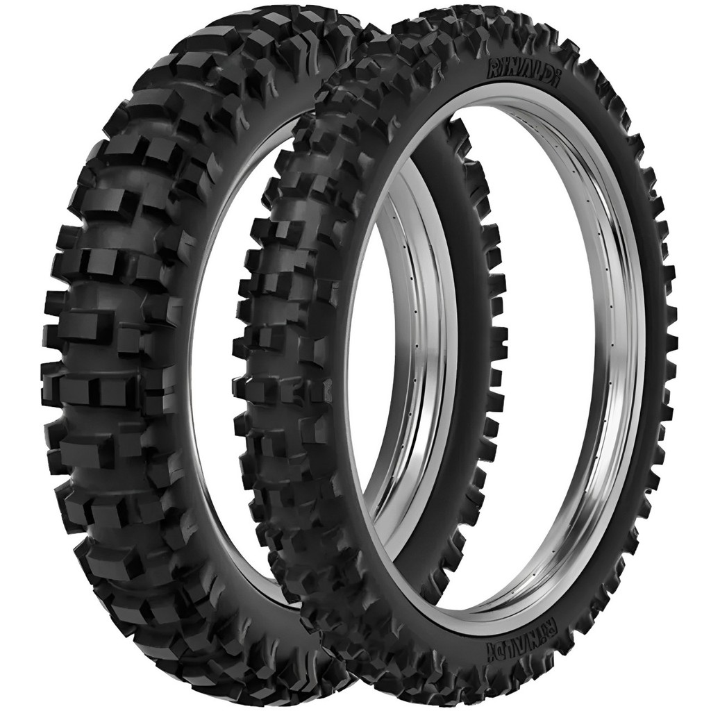 Par Pneu Rinaldi 90/90-21 e 110/100-18 Rmx35 CRF230 CRF250
