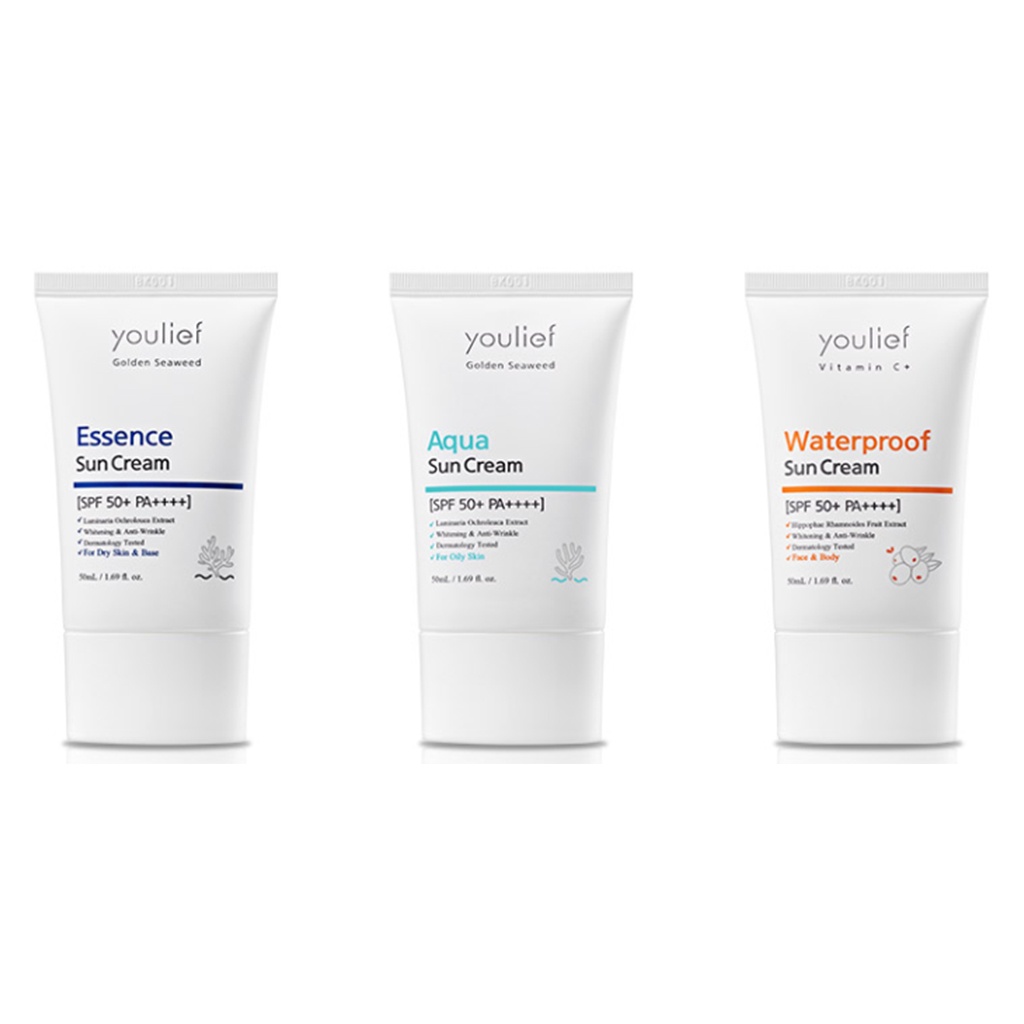 youlief sun cream 3types solar protetor spf50+ pa++++ 50ml