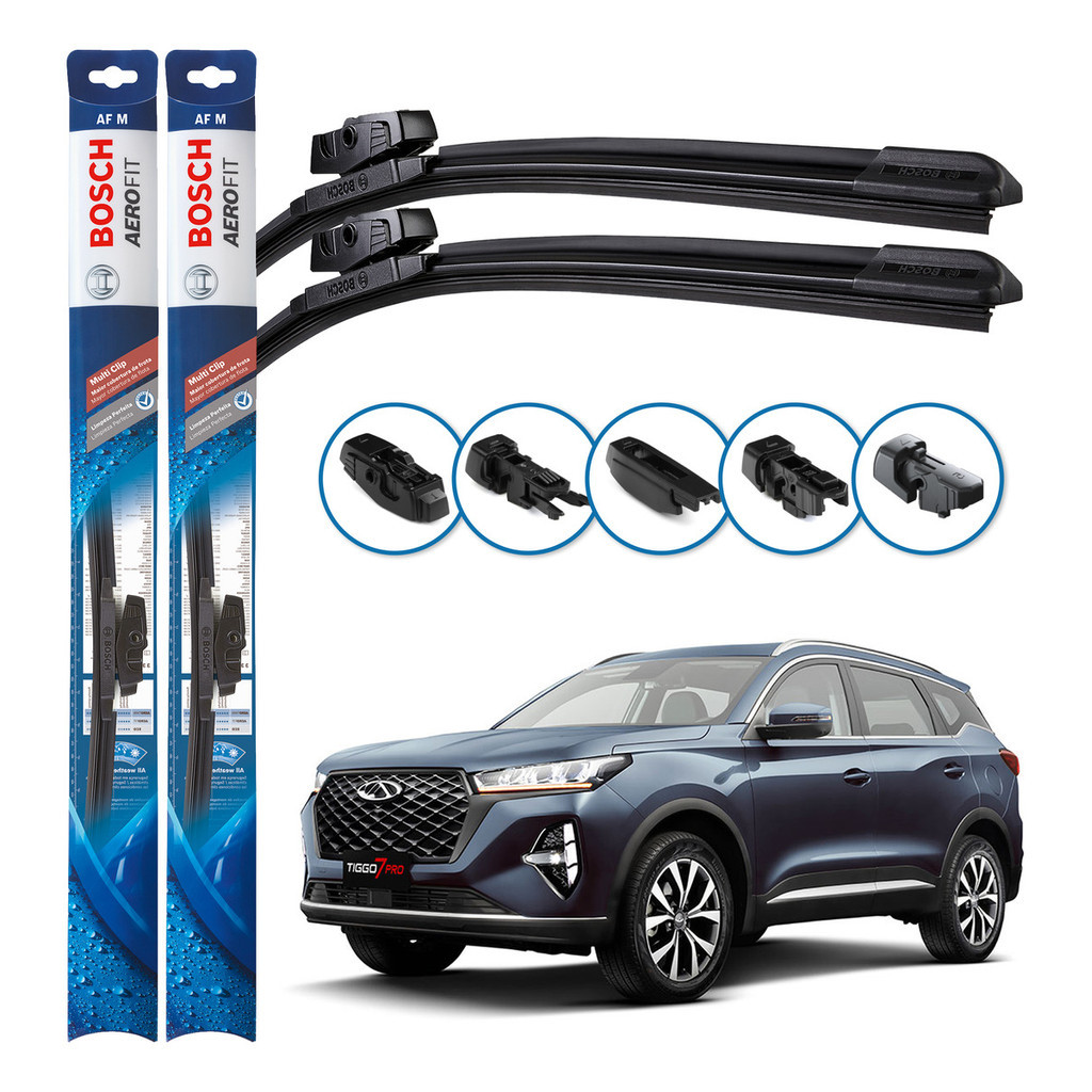 Par de Palhetas Limpador Parabrisa Multiclip Original Bosch Chery Tiggo 7 Pro 2022 A 2024