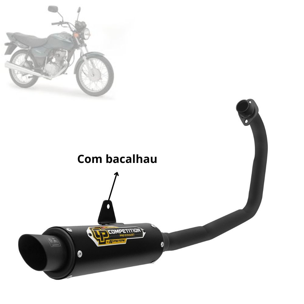 Escapamento Escape Esportivo Pro Tork Competition Moto Honda Titan 125 2000 2001 2002 2003 2004 Es